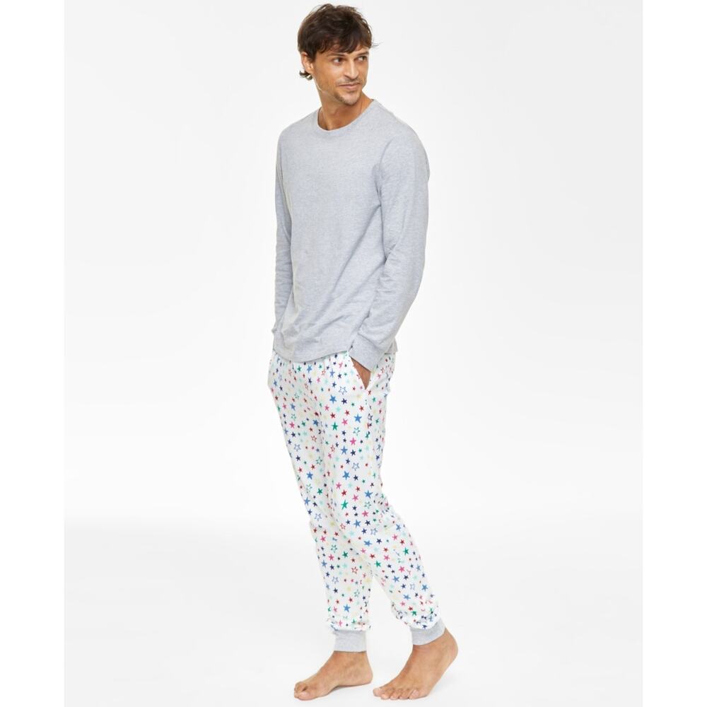 Holiday Lane Men's Star Mix It Cotton Matching Family Pajamas Set Size L 1301